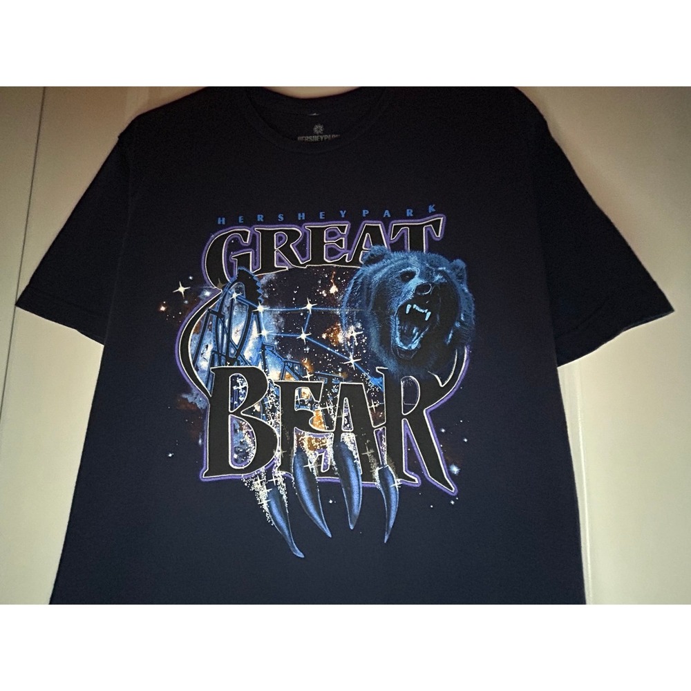 Hershey Park "Great Bear" Rollercoaster Promo Graphic T-Shirt Sz Mens Large NWOT